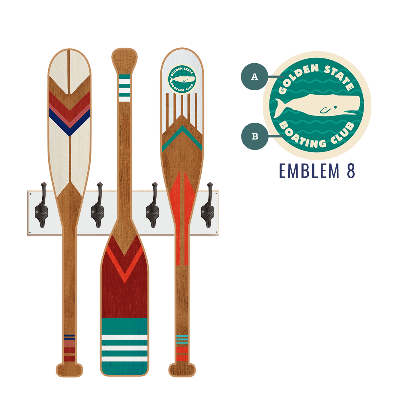 Oar Coatrack - Classic Trio Edition