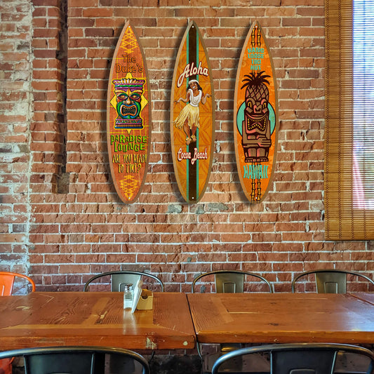 Aloha Hula Girl - Surfboard Wall Art