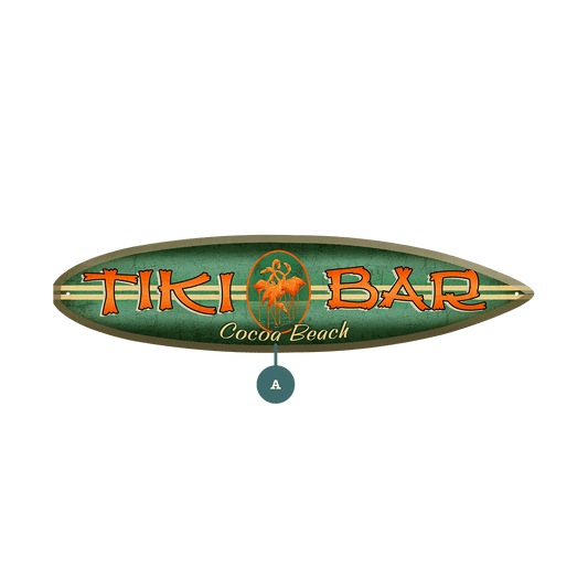 Tiki Bar - Surfboard Wall Art