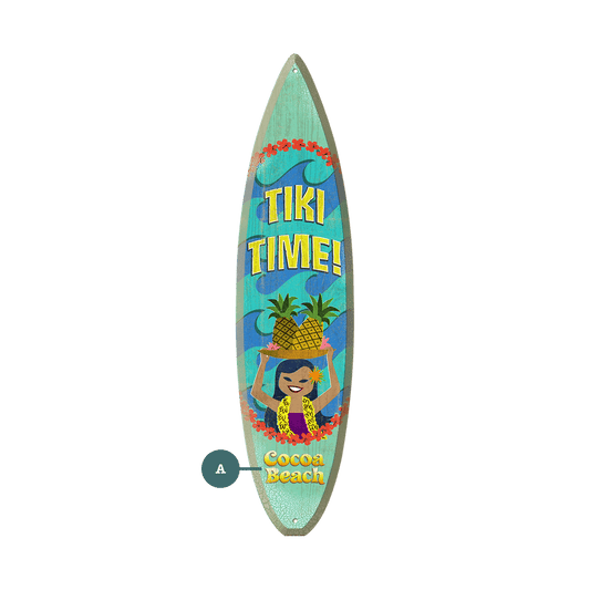 Tiki Time! - Surfboard Wall Art