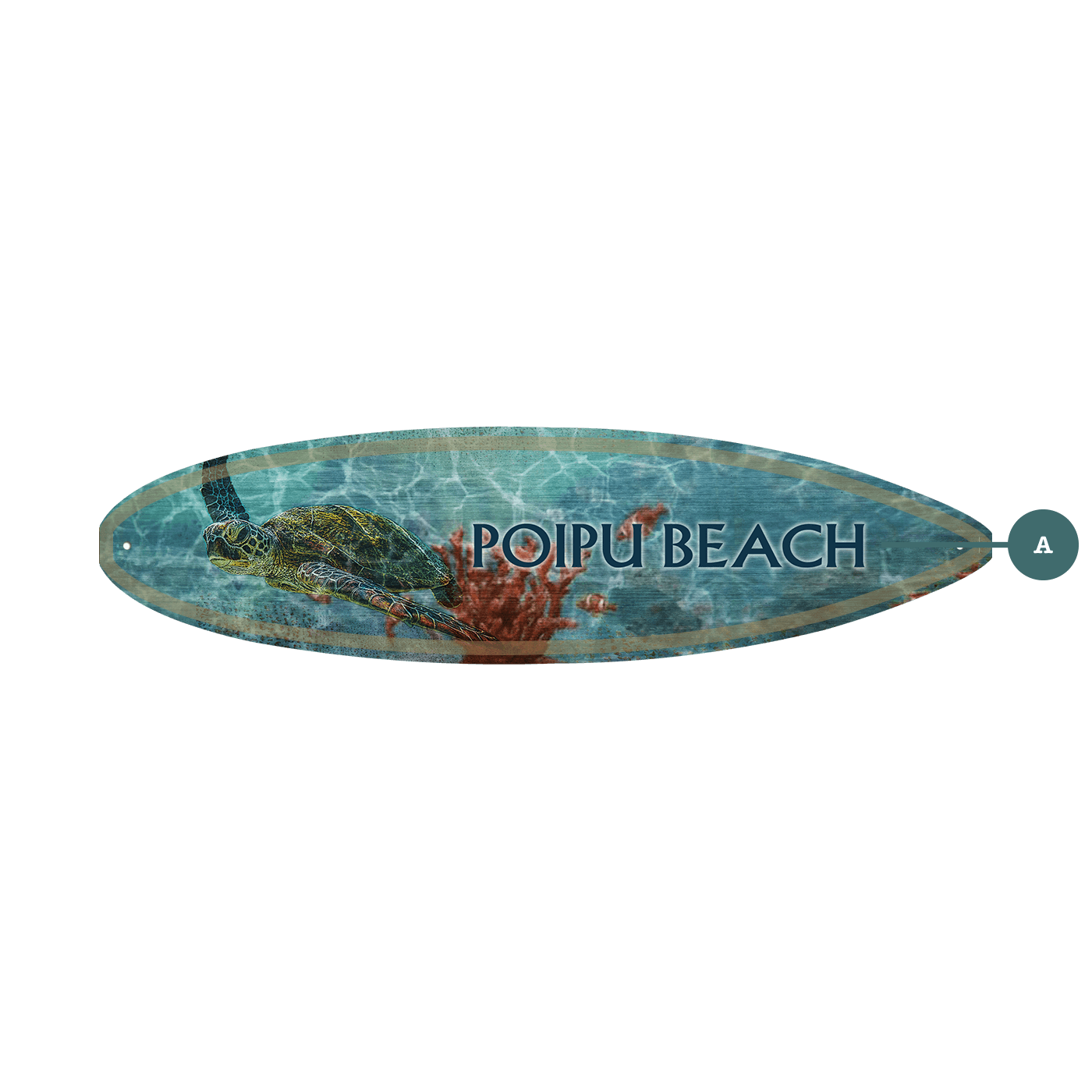 A Sea Turtle's Adventure - Surfboard Wall Art