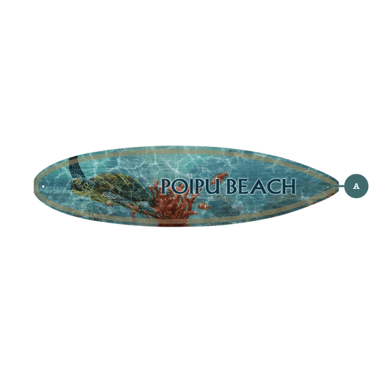 A Sea Turtle's Adventure - Surfboard Wall Art
