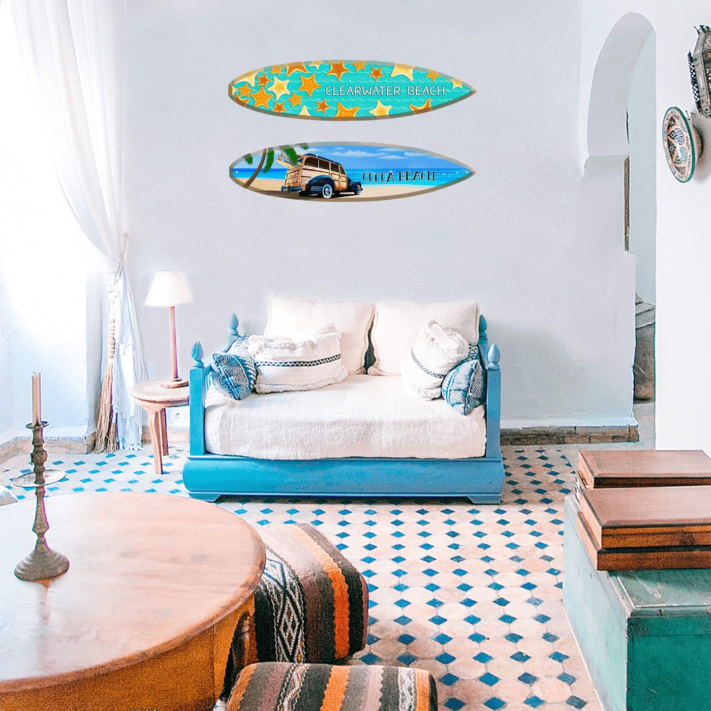 Woody on the Beach - Surfboard Wall Art