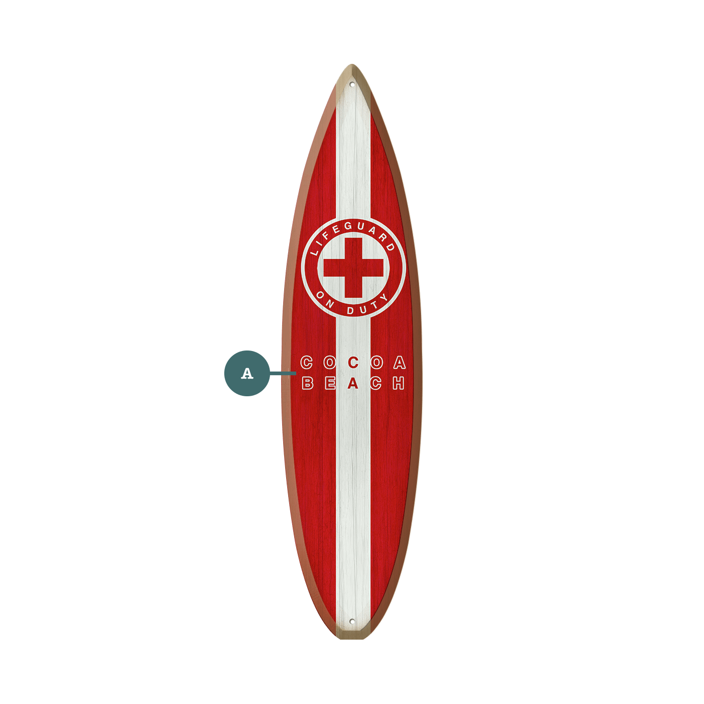 Lifeguard Sign: Personalized - Surfboard Wall Art