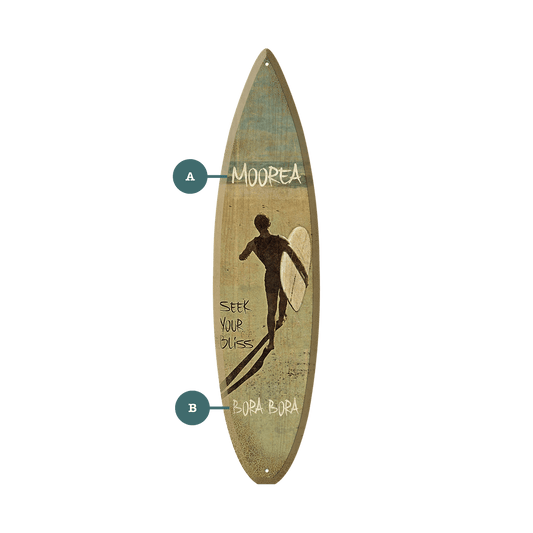 Seek Your Bliss - Surfboard Wall Art