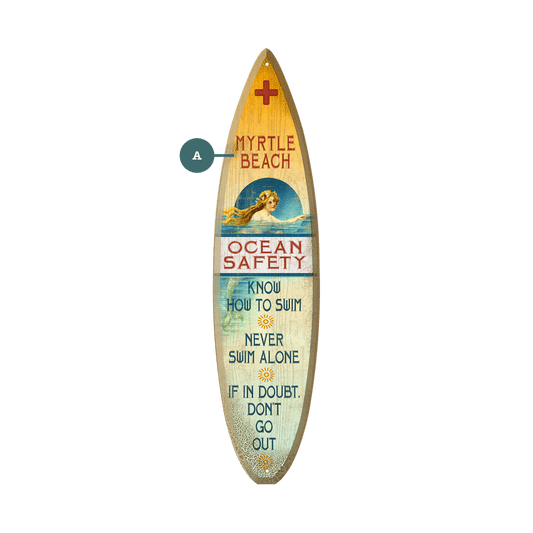 Ocean Safety - Surfboard Wall Art