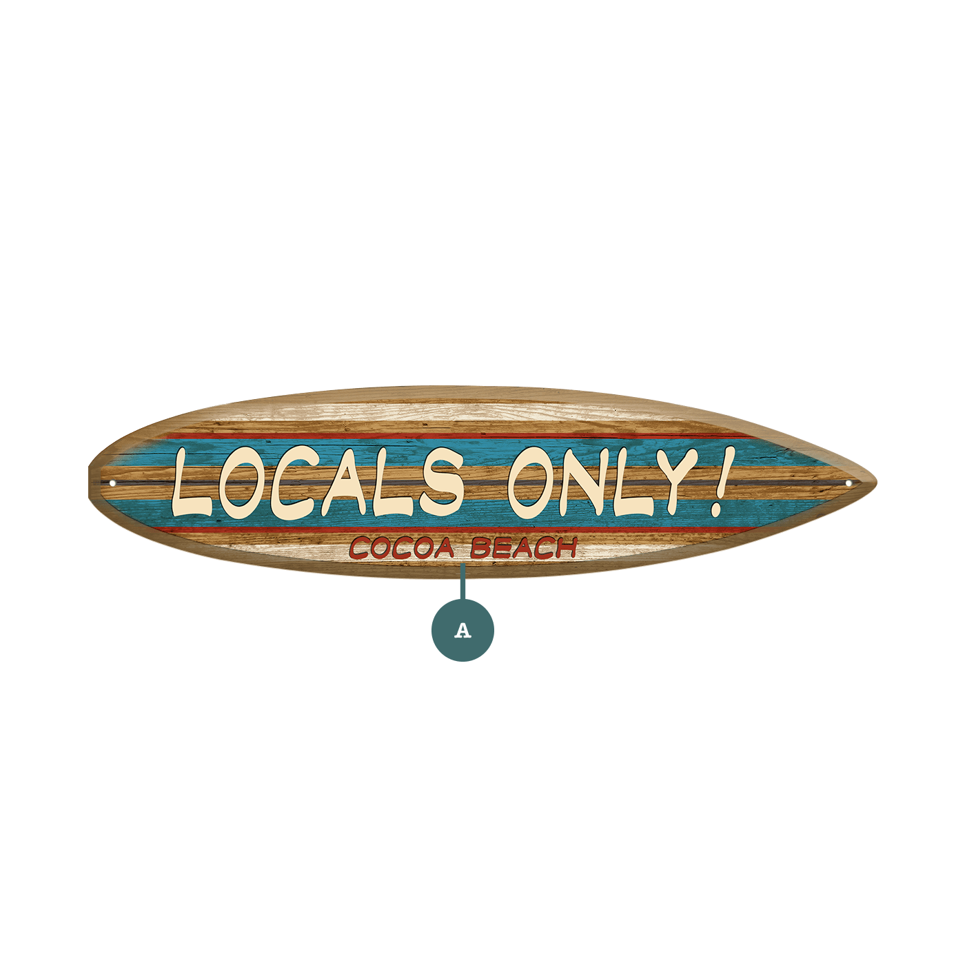 Locals Only - Surfboard Wall Art