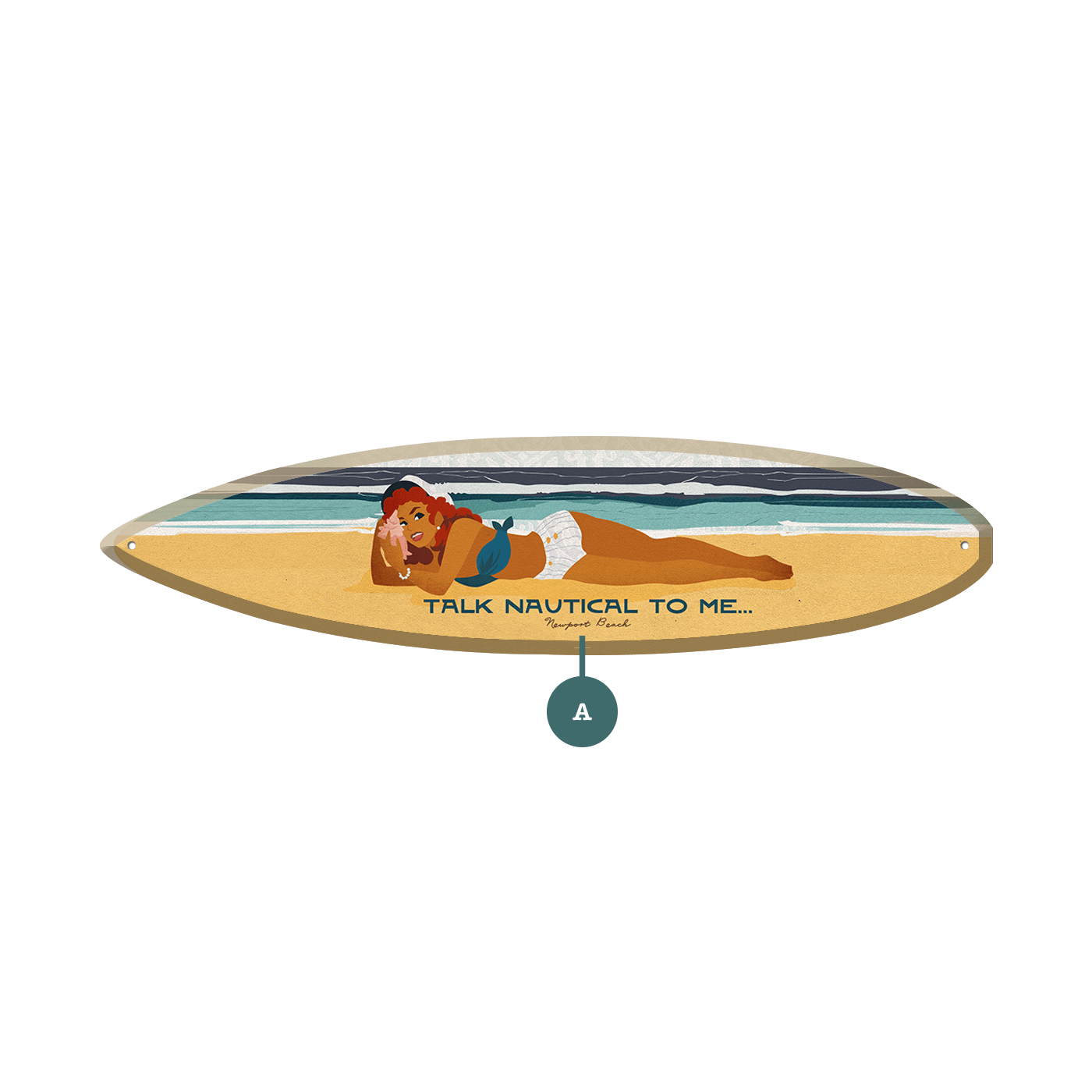 Talk Nautical To Me - Surfboard Wall Art