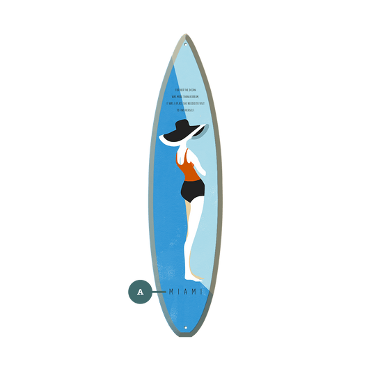 Seaside Serenity - Surfboard Wall Art