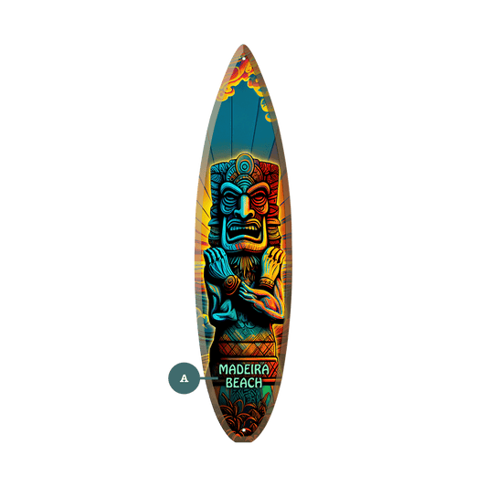 Tiki Man 1 - Surfboard Wall Art