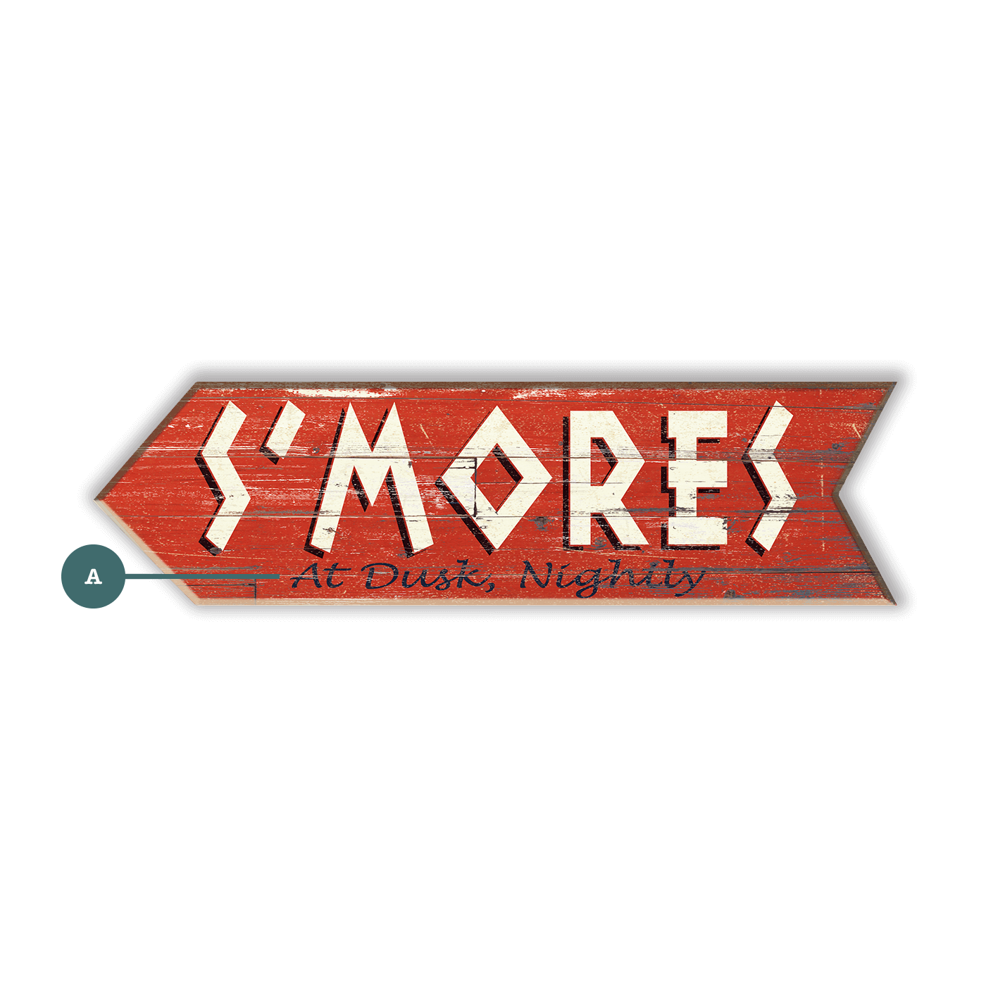 S'MORES Arrow - Wood Wall Decor