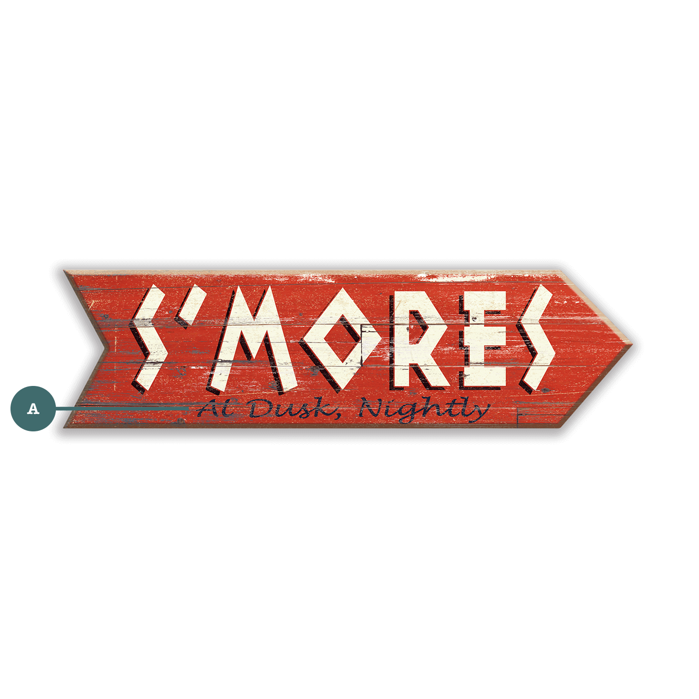 S'MORES Arrow - Wood Wall Decor