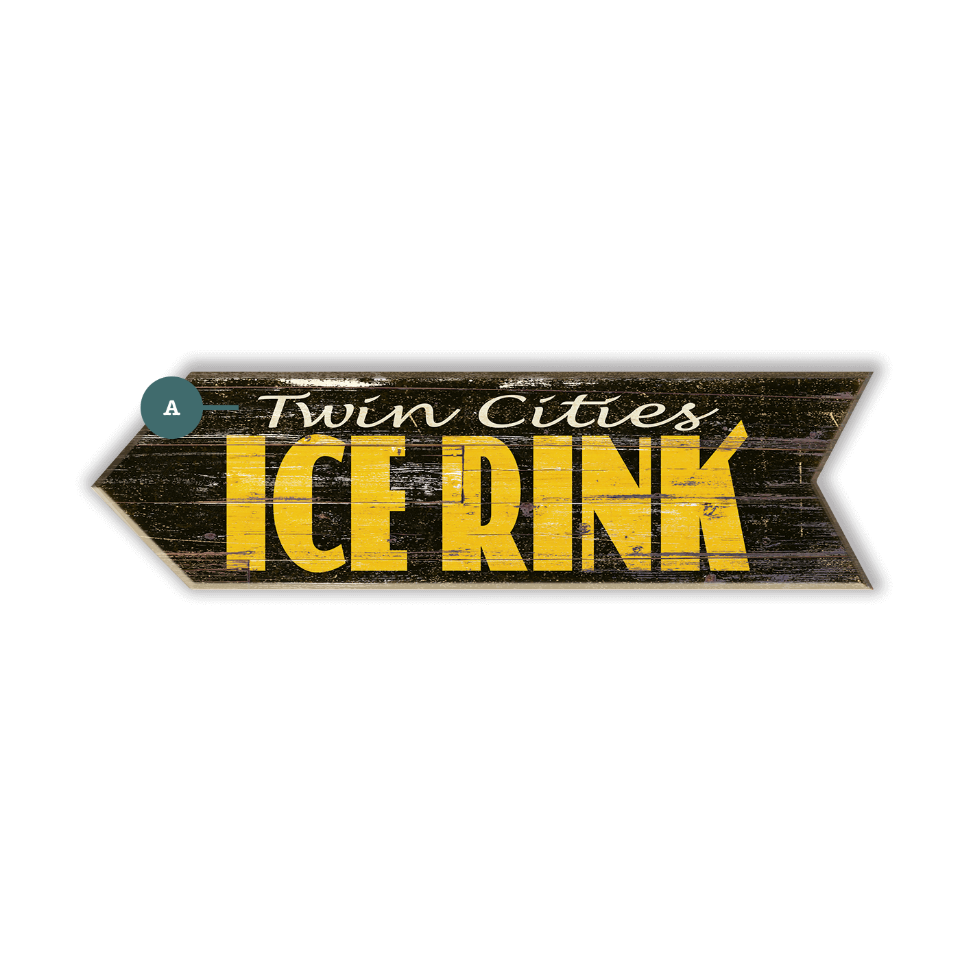 Ice Rink Arrow - Wood Wall Decor