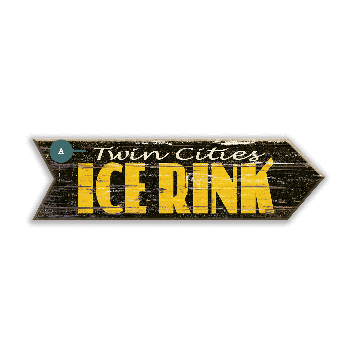 Ice Rink Arrow - Wood Wall Decor