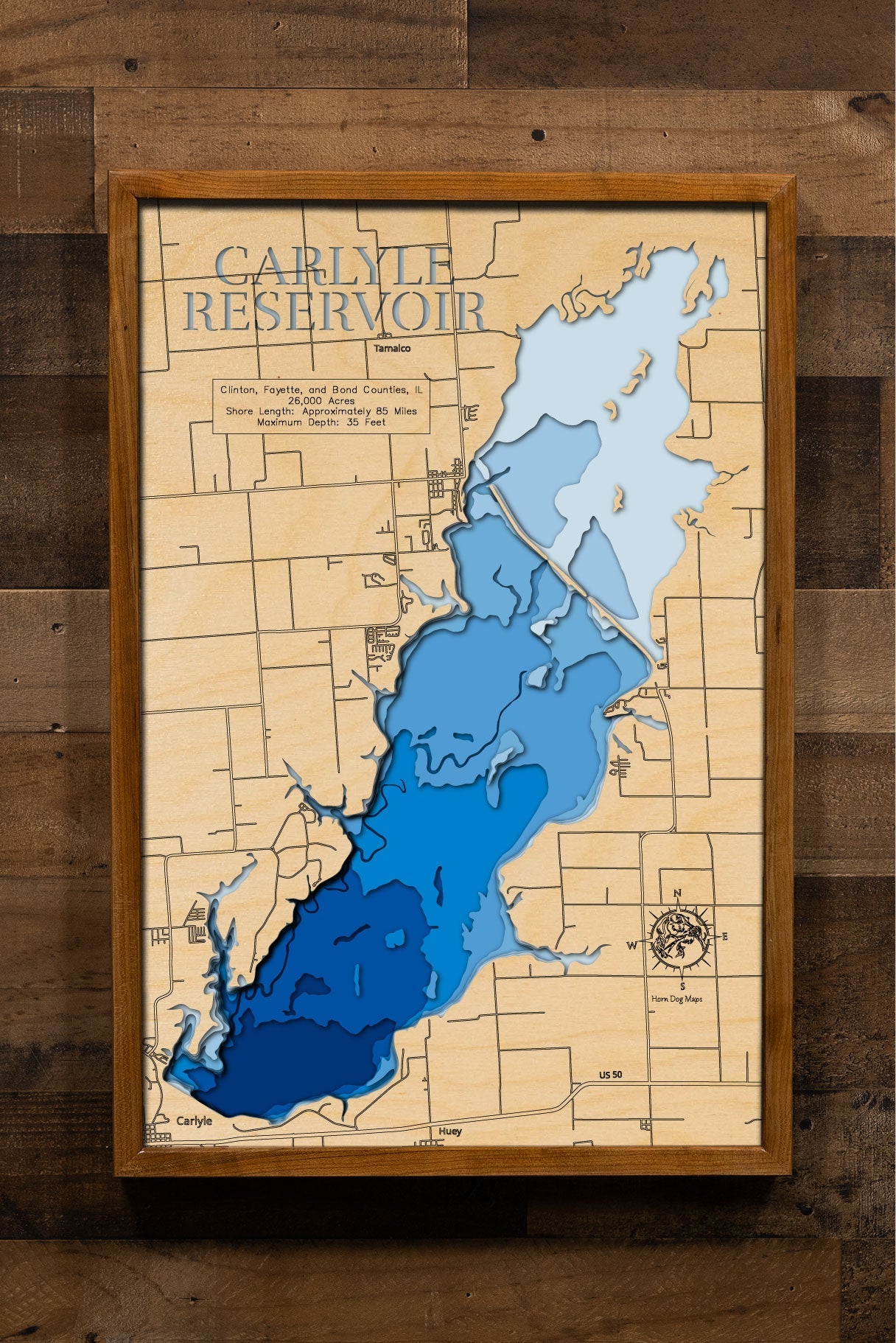 Carlyle Lake in Clinton, Fayette, and Bond Counties, Illinois