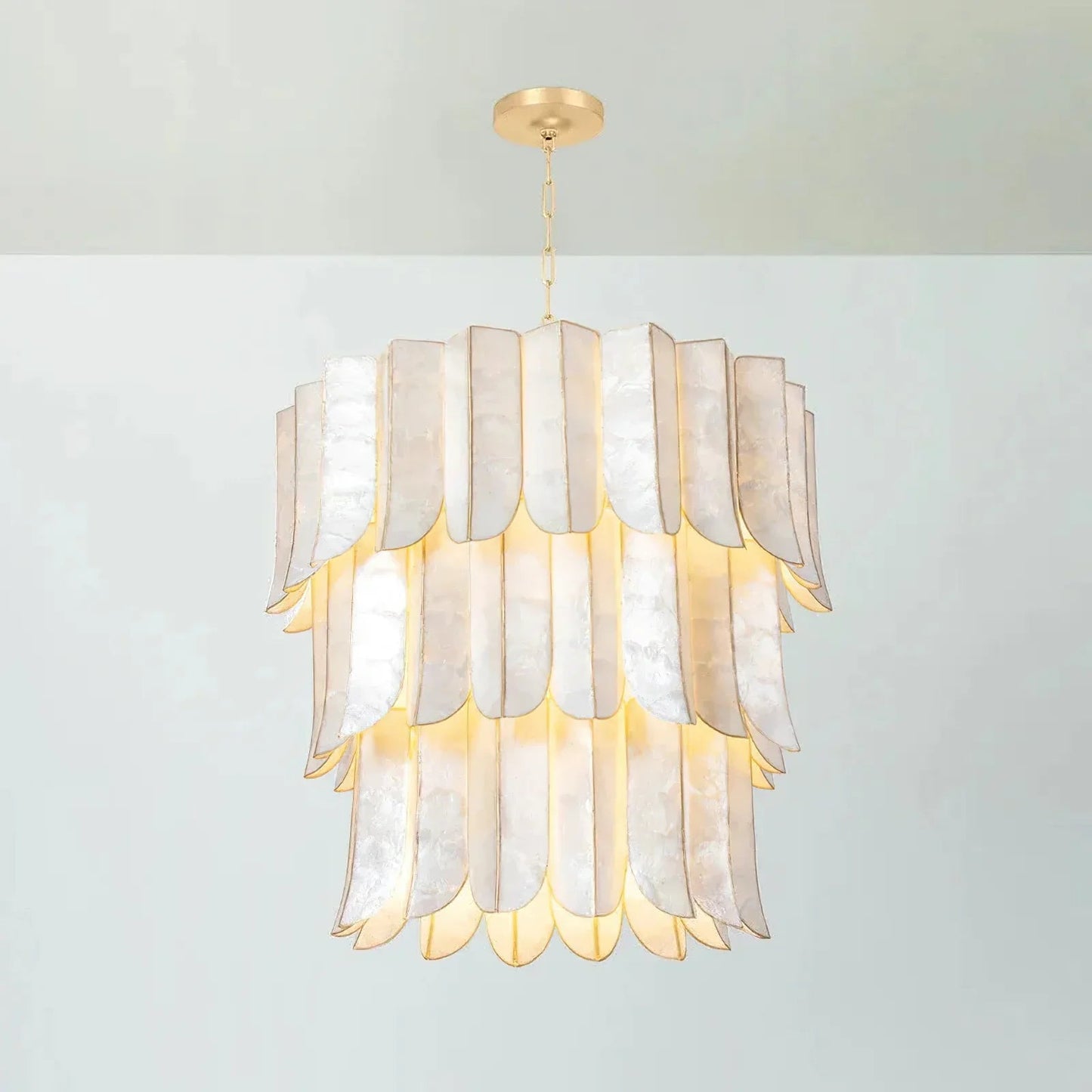 Cartagena Vintage Gold Leaf Chandelier