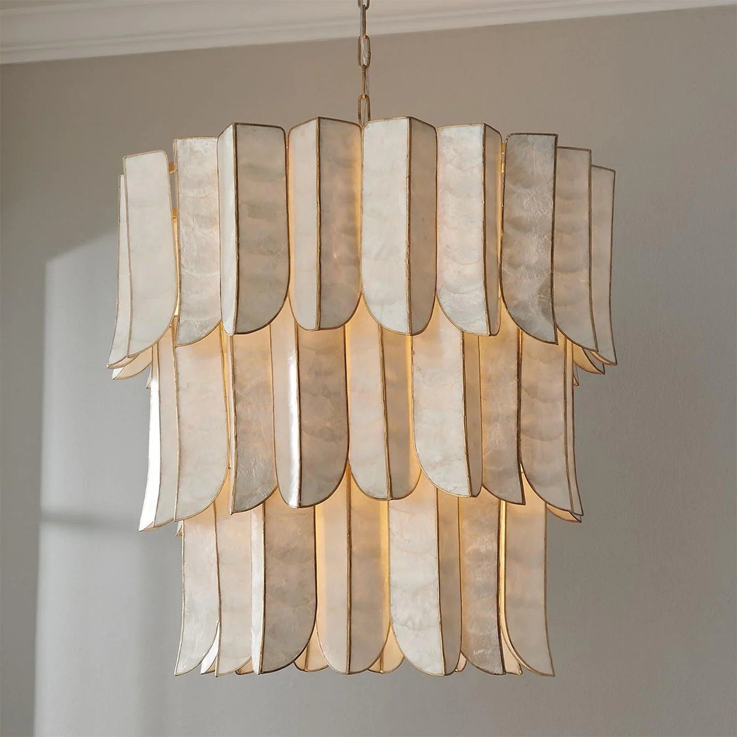 Cartagena Vintage Gold Leaf Chandelier