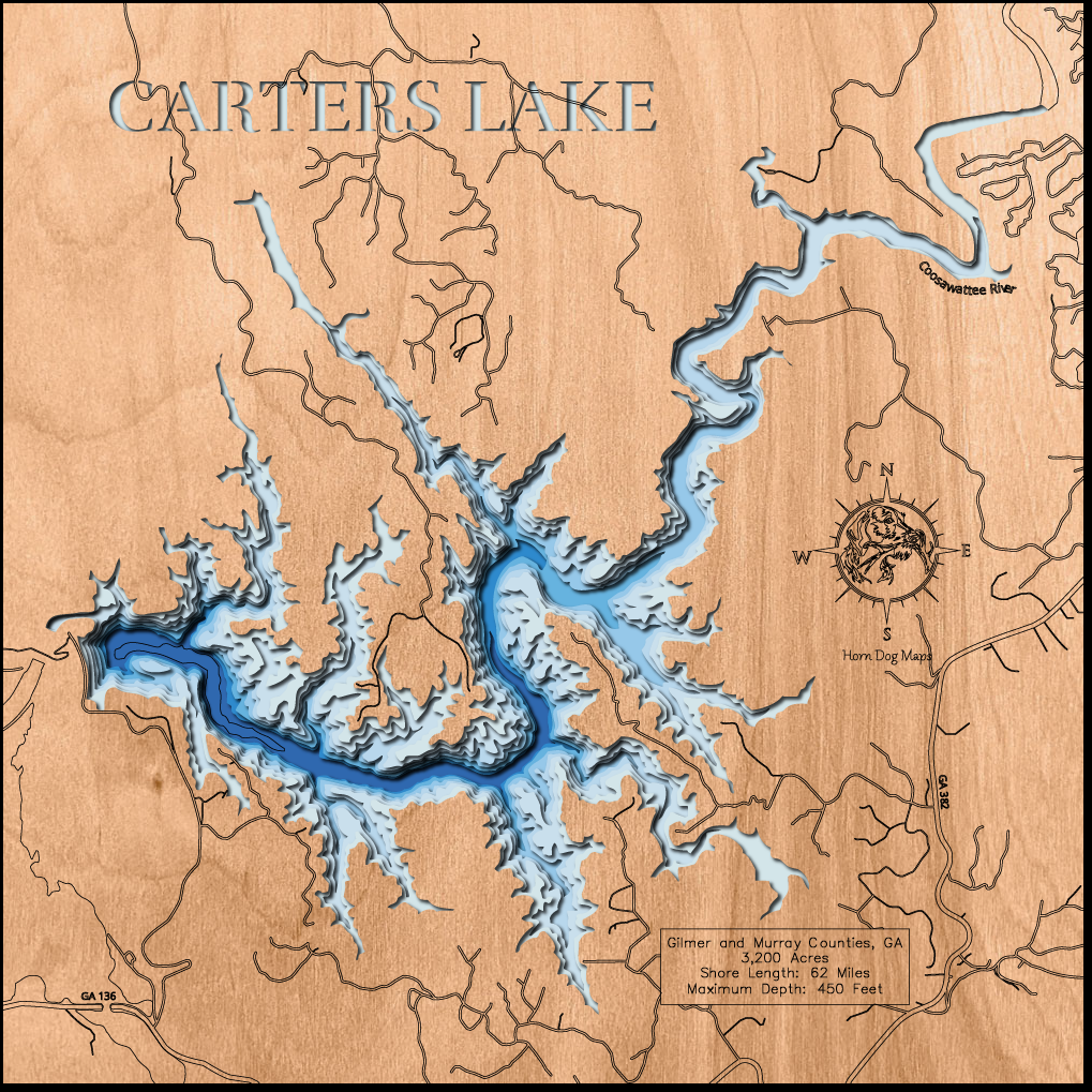 Carters Lake in Gilmer, Murray County, Georgia