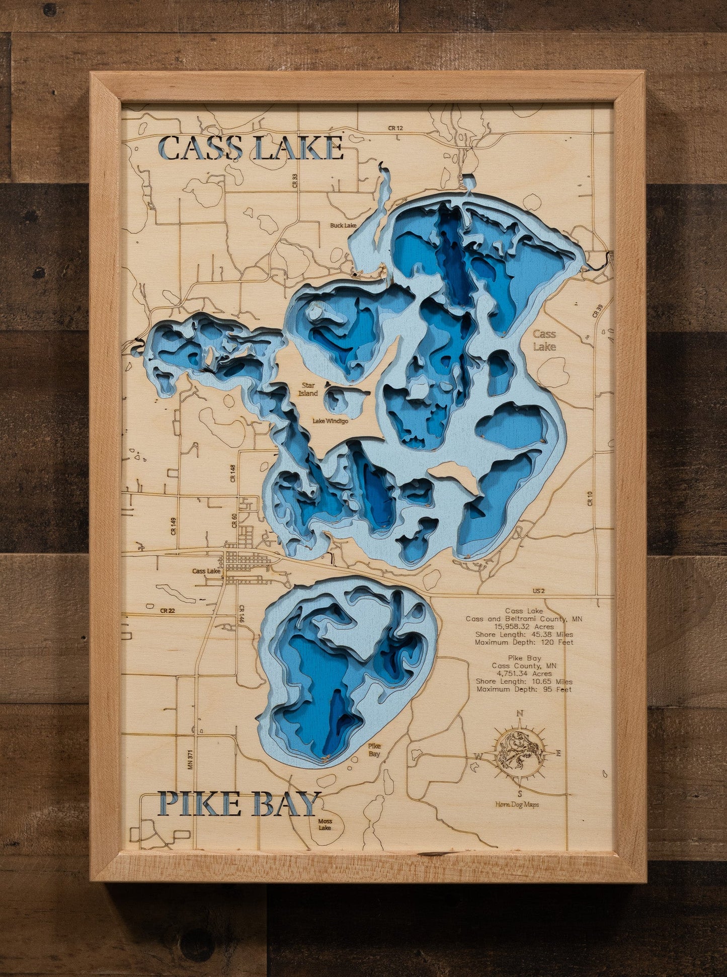 Cass Lake and Pike Bay in Beltrami and Cass Counties, Minnesota