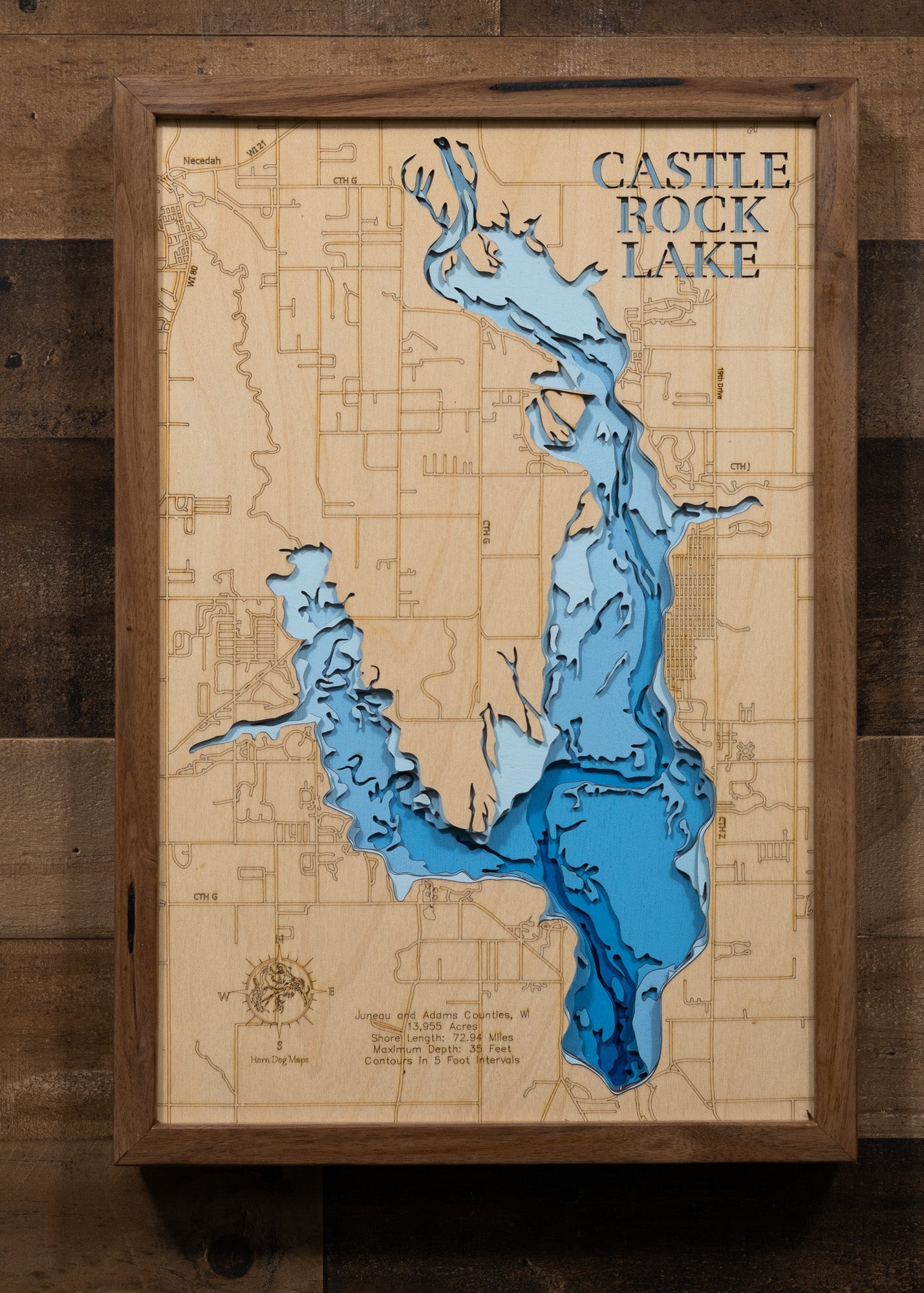 Castle Rock Lake in Juneau and Adams Counties, Wisconsin