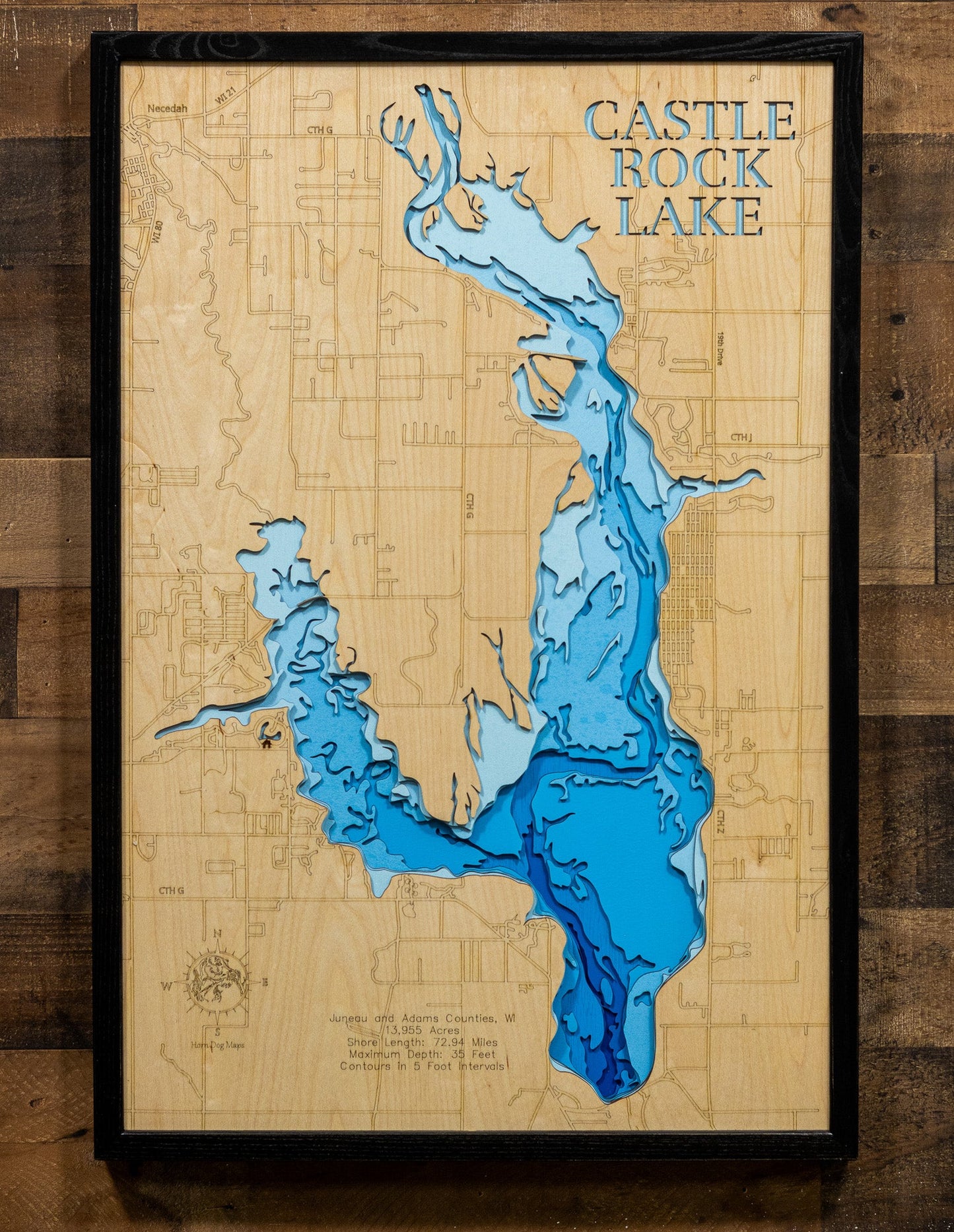 Castle Rock Lake in Juneau and Adams Counties, Wisconsin