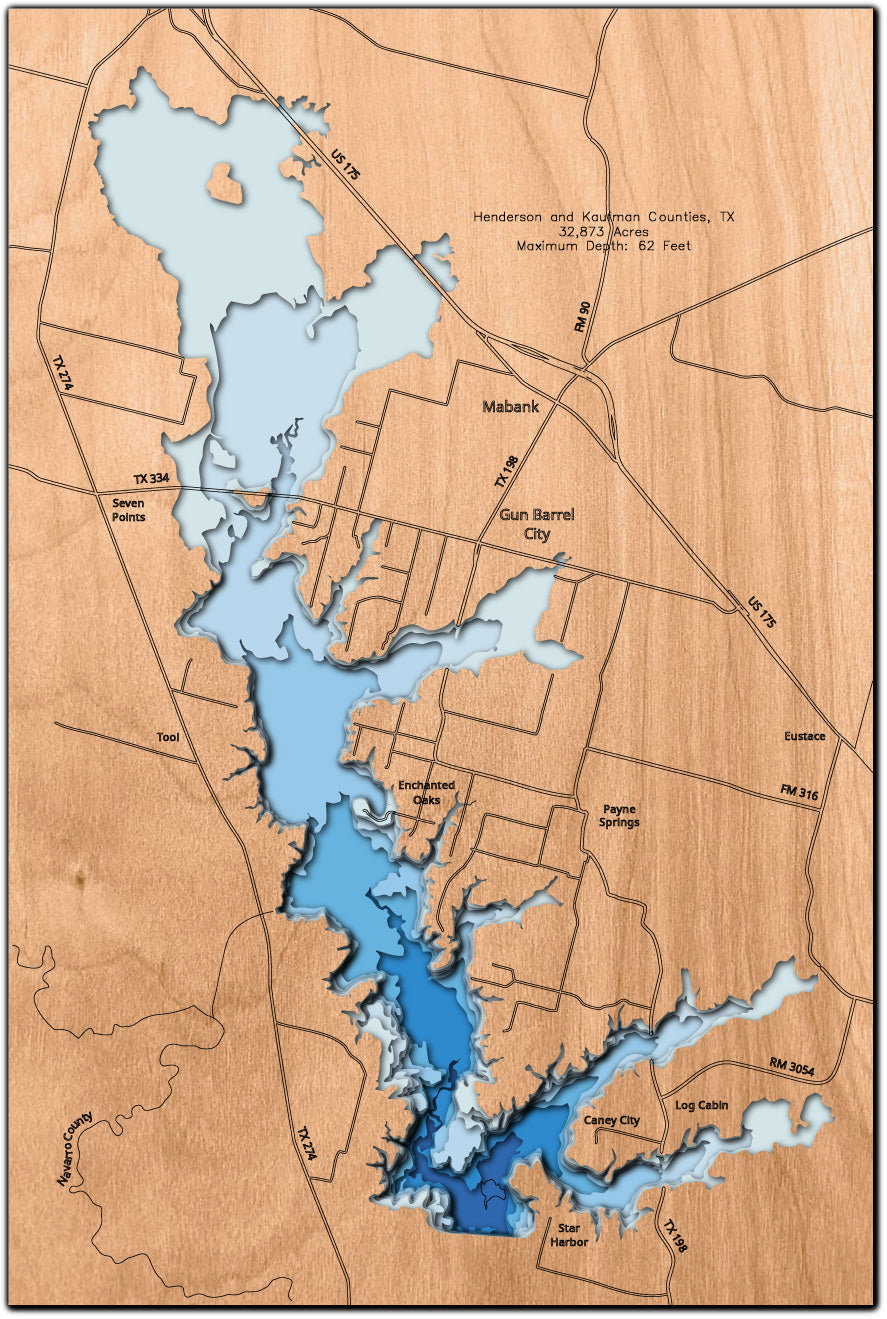 Cedar Creek Reservoir in Henderson and Kaufman Counties, Texas