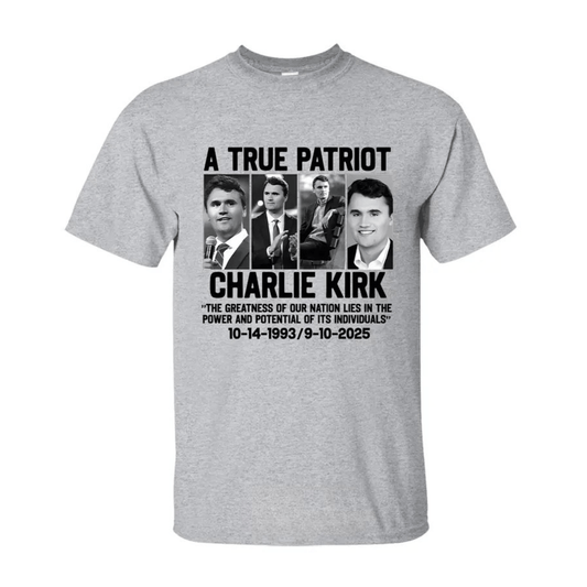 Charlie Kirk "Greatness of Our Nation" Patriotic T-shirt