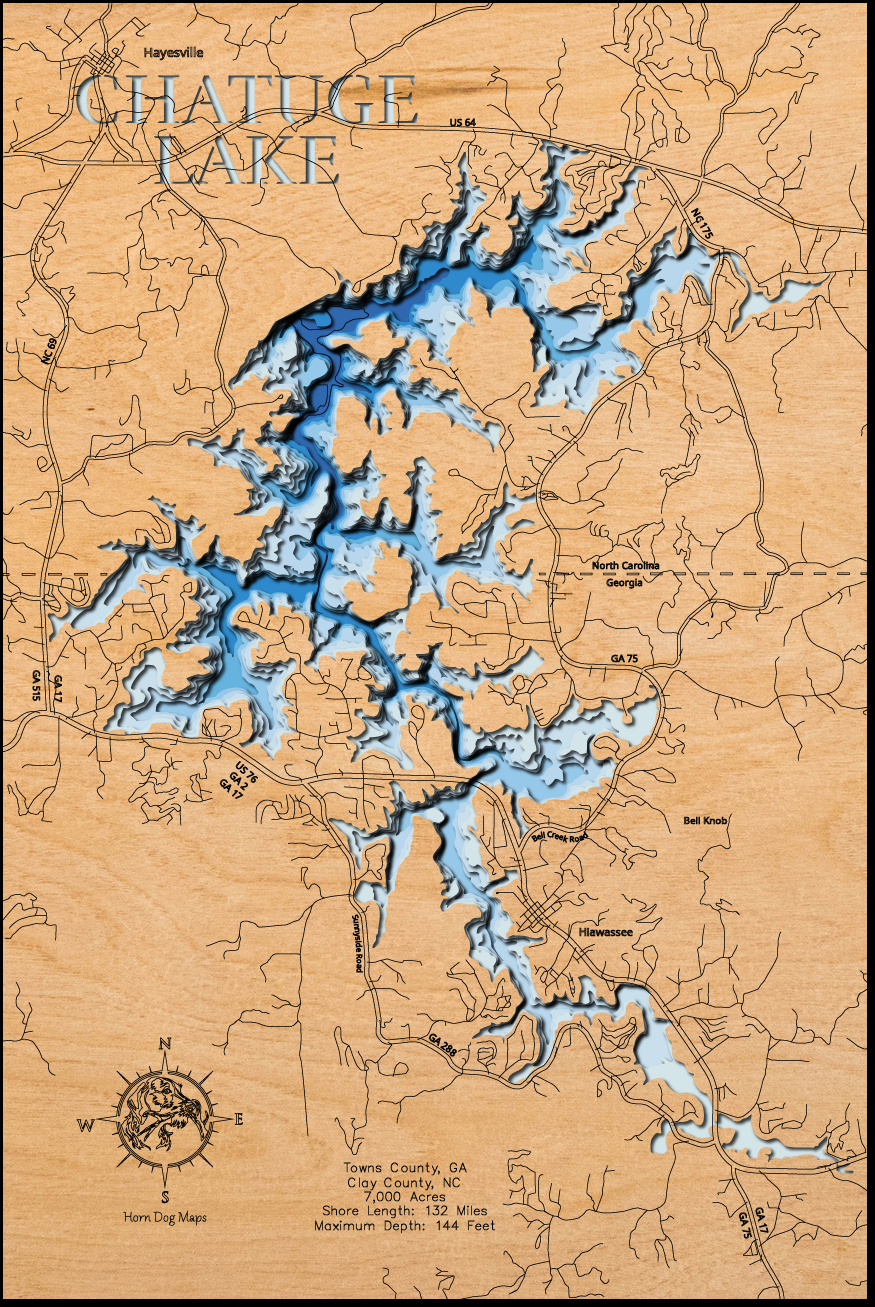 Chatuge Lake in Towns County, GA and Clay County, North Carolina