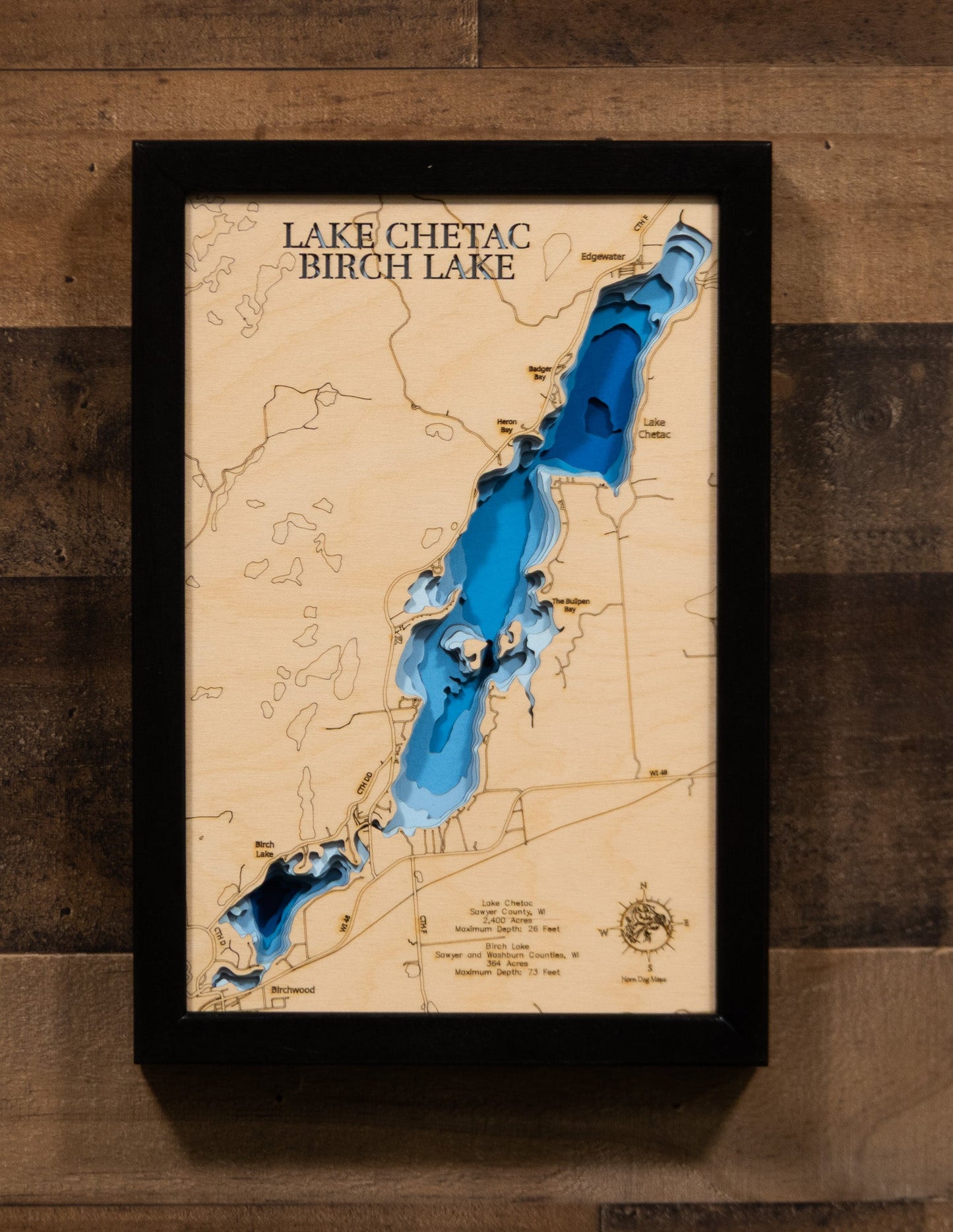Chetac Lake in Sawyer County, WI and Birch Lake in Washburn County, Wisconsin
