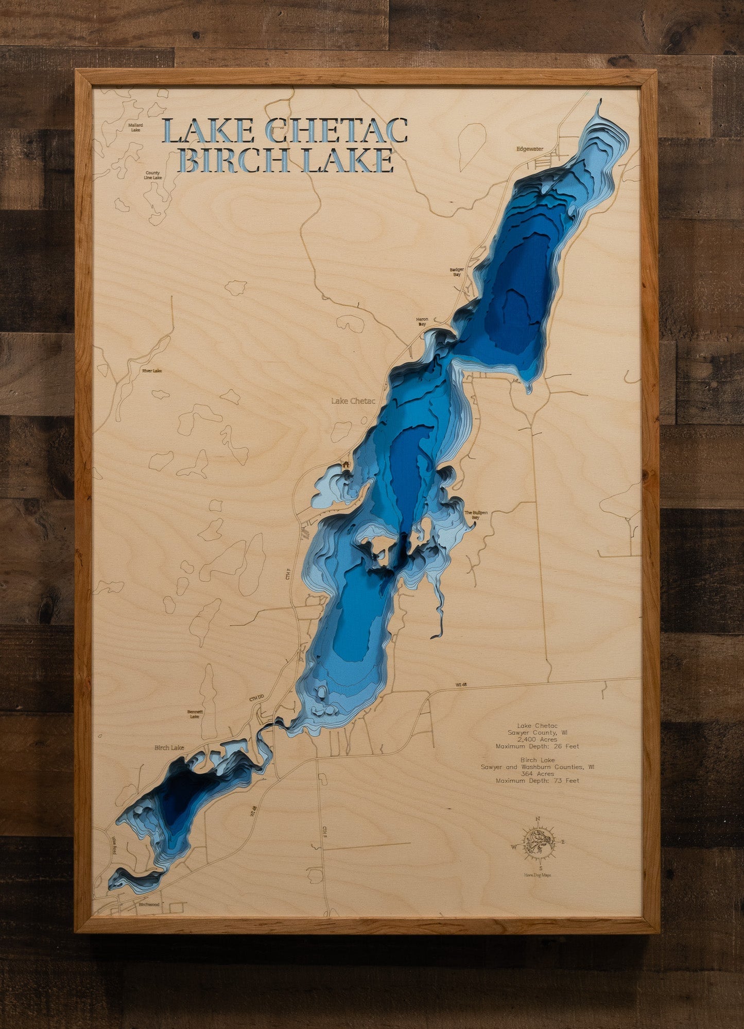 Chetac Lake in Sawyer County, WI and Birch Lake in Washburn County, Wisconsin