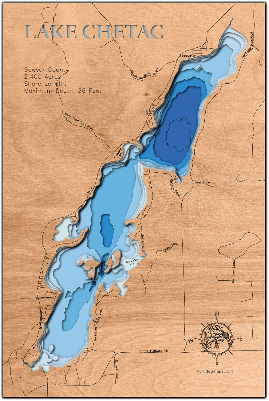 Chetac Lake in Sawyer County, Wisconsin