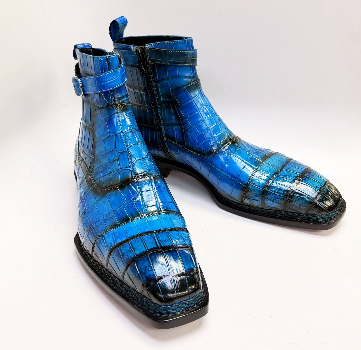 Maurice Chicago Alligator Boot - Blue