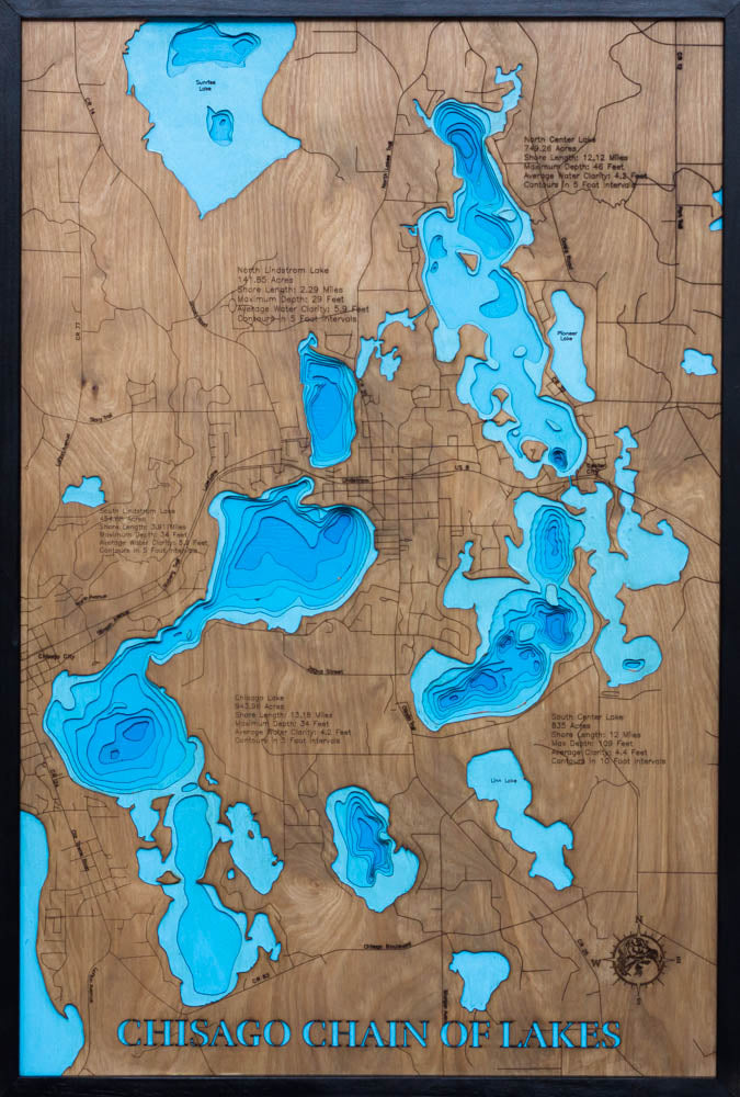 Chisago Chain of Lakes in Chisago County, Minnesota
