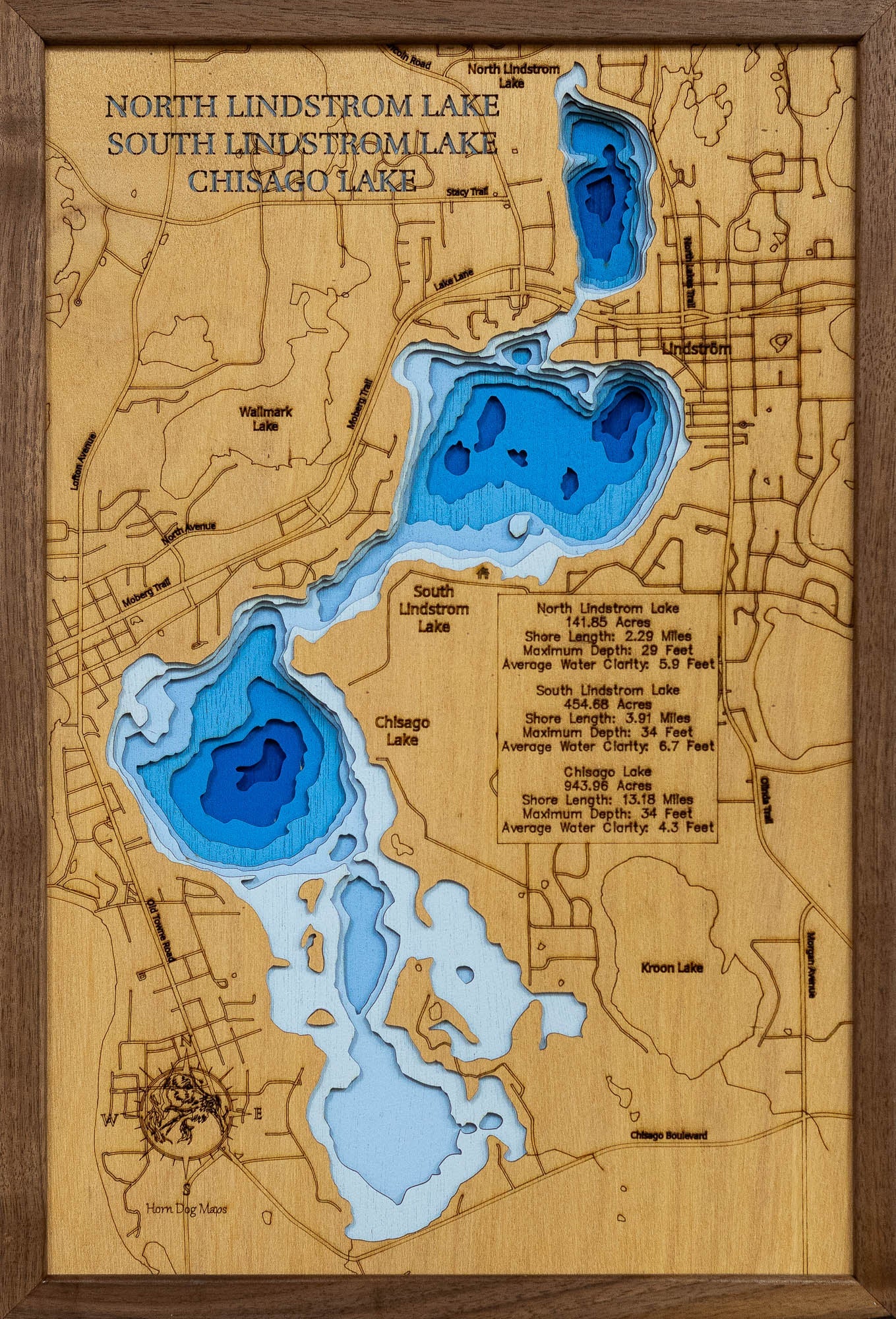 South Lindstrom and Chisago Lakes in Chisago County, Minnesota