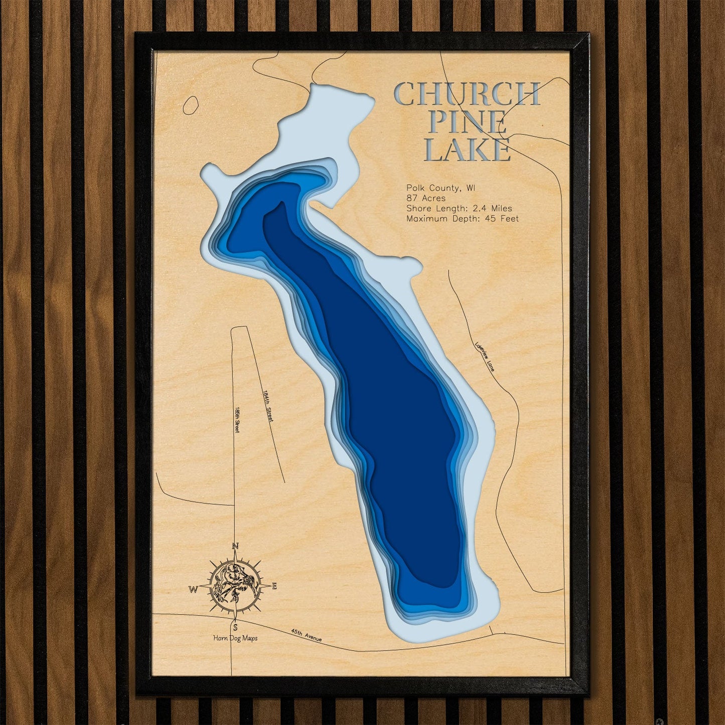 Church Pine Lake in Polk County, Wisconsin