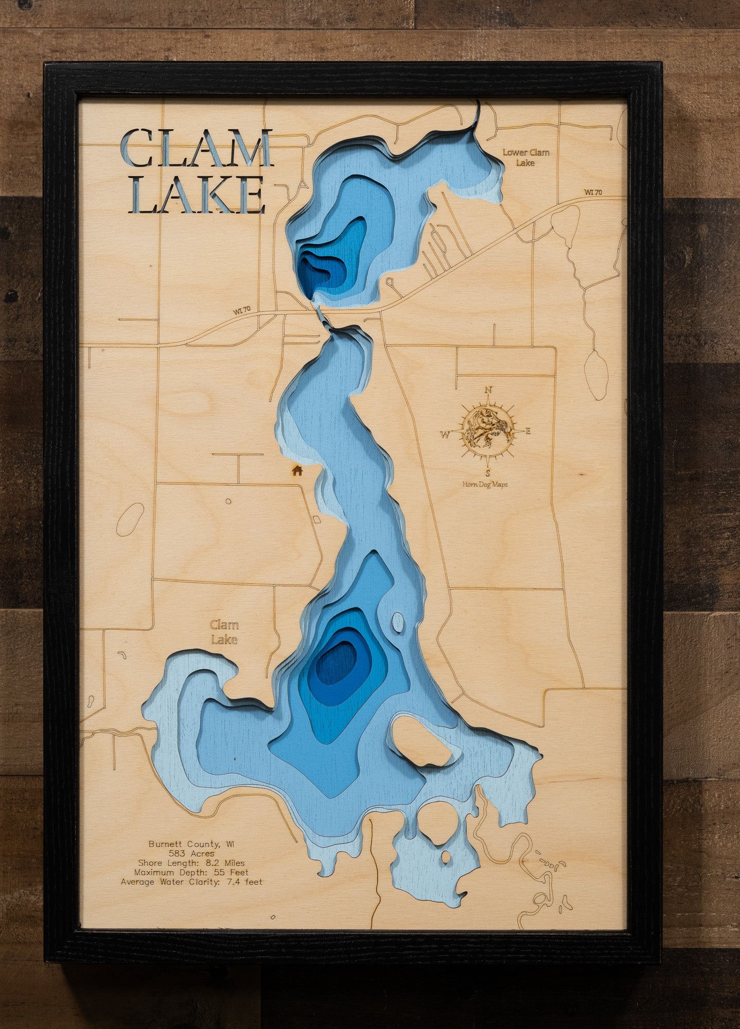 Clam Lake in Burnett County, Wisconsin