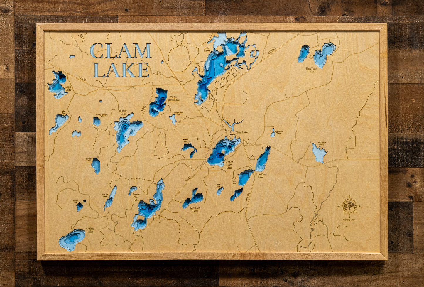 Clam Lake Area Lakes in Ashland and Sawyer Counties, Wisconsin
