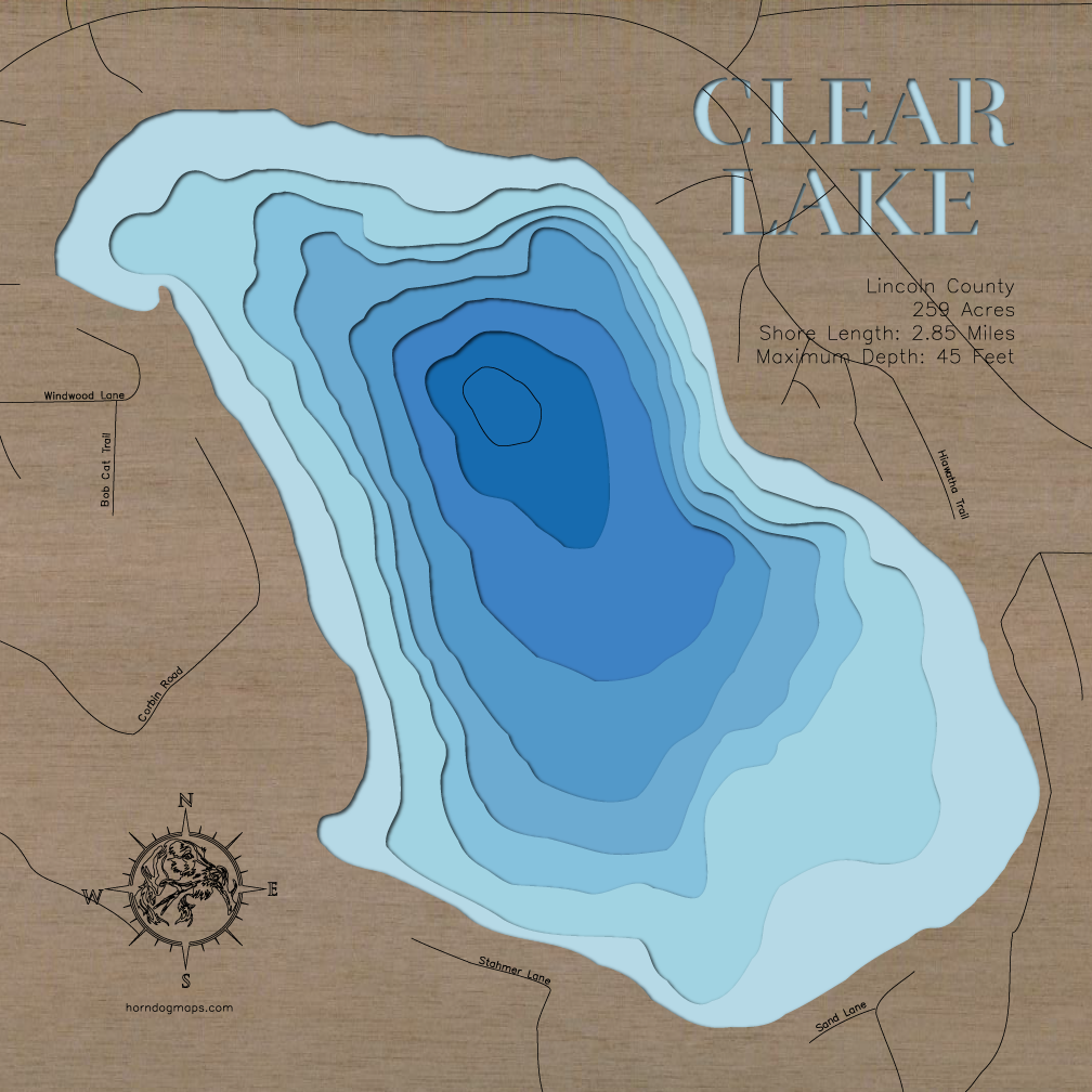 Clear Lake in Lincoln County, Wisconsin