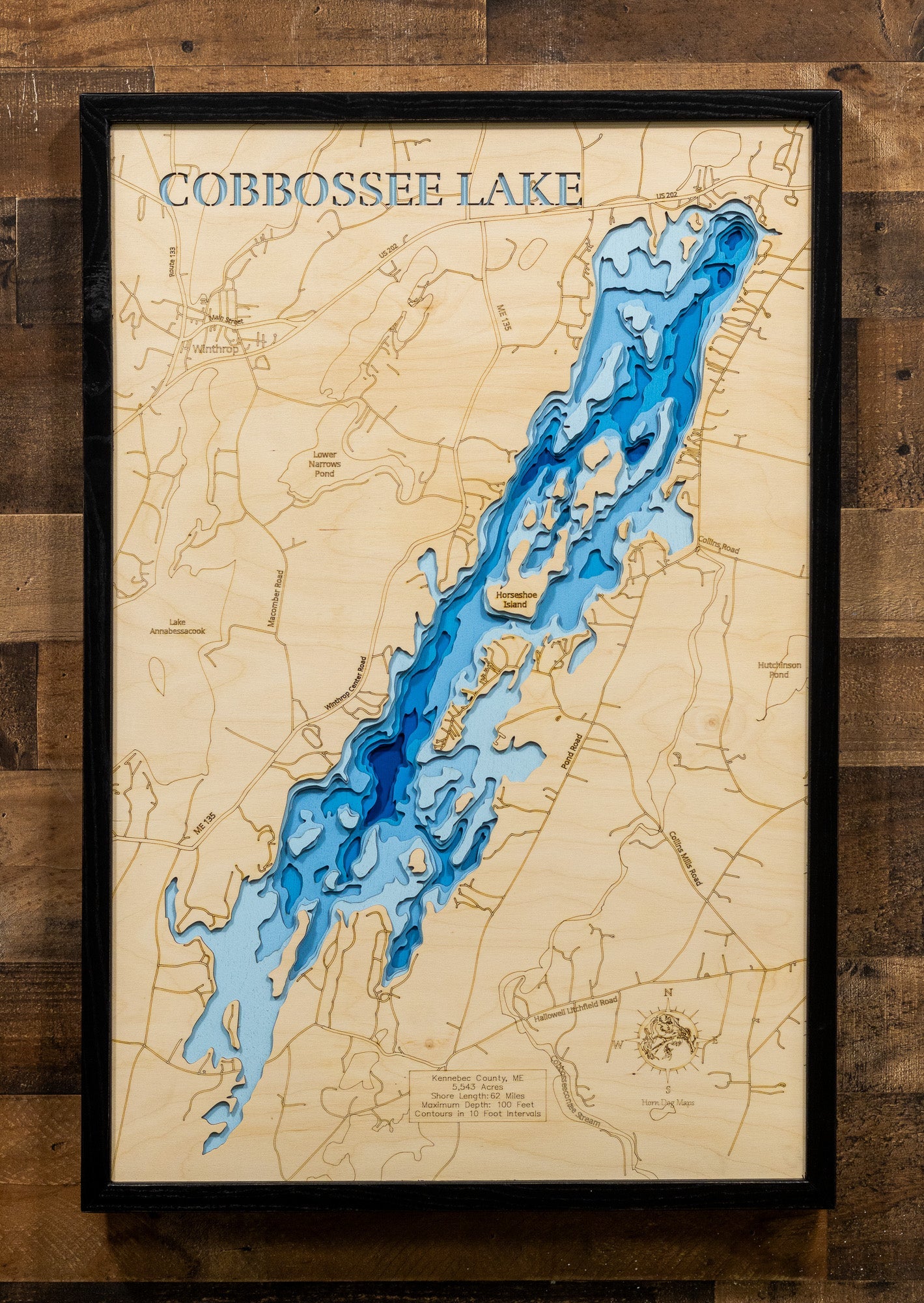 Cobbosseecontee Lake in Kennebec County, Maine