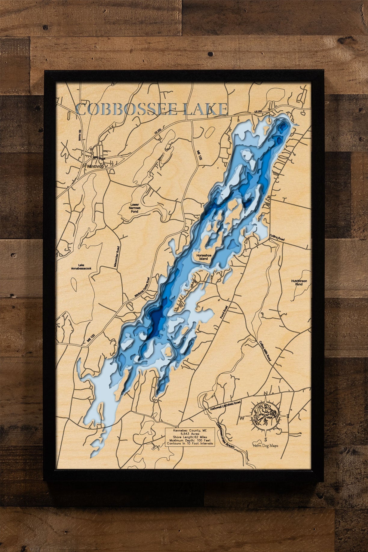 Cobbosseecontee Lake in Kennebec County, Maine