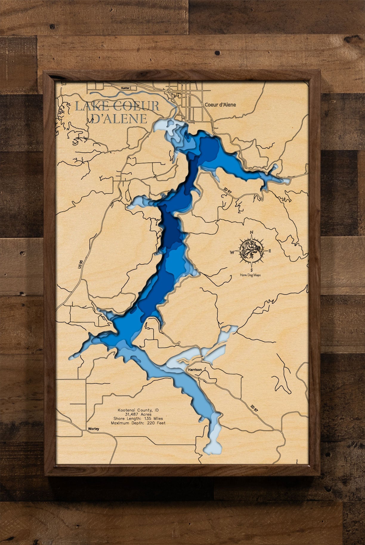Lake Coeur d'Alene in Kootenai County, Idaho