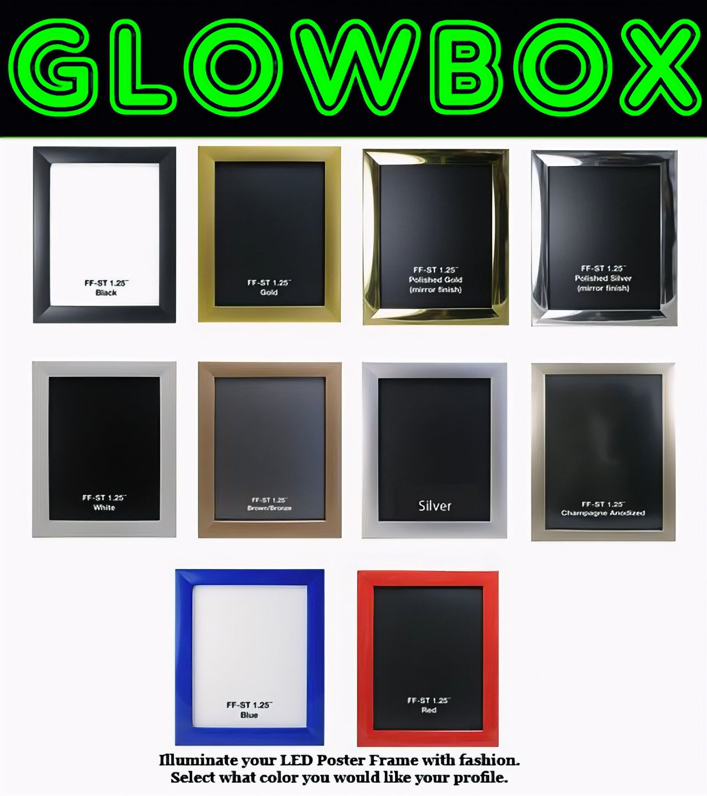 Premium Anodized Aluminum Poster Frame — Custom Size Made in the USA