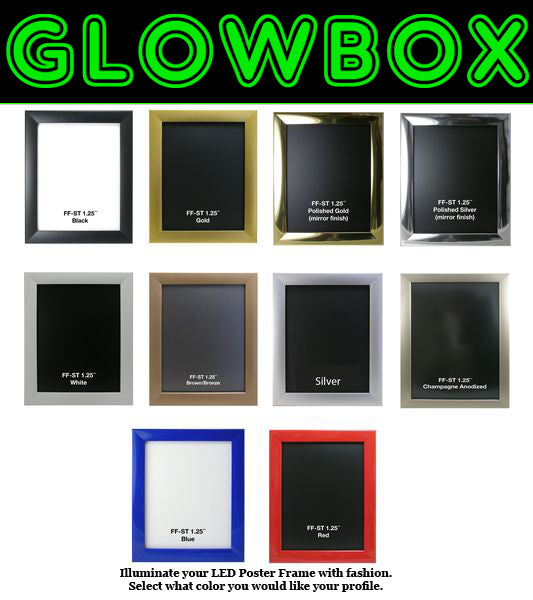 4-PACK Glowbox "World Famous" LED Poster Frames