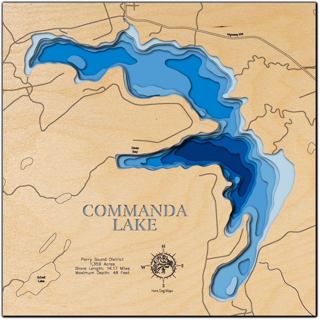 Commanda Lake in Parry Sound District, Ontario Canada