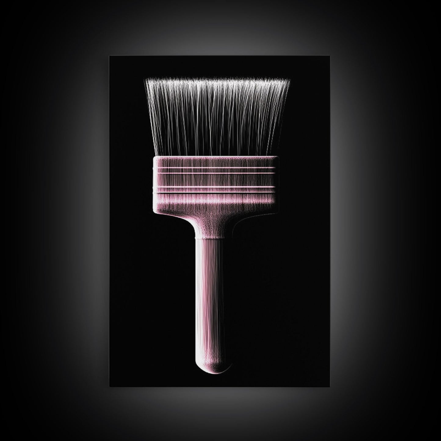 Paint Brush Wall Decor, Brush Art, Craft Room Wall Art, Minimalist Print, Wall Decor, Canvas Print, Wall Art, Framed Canvas