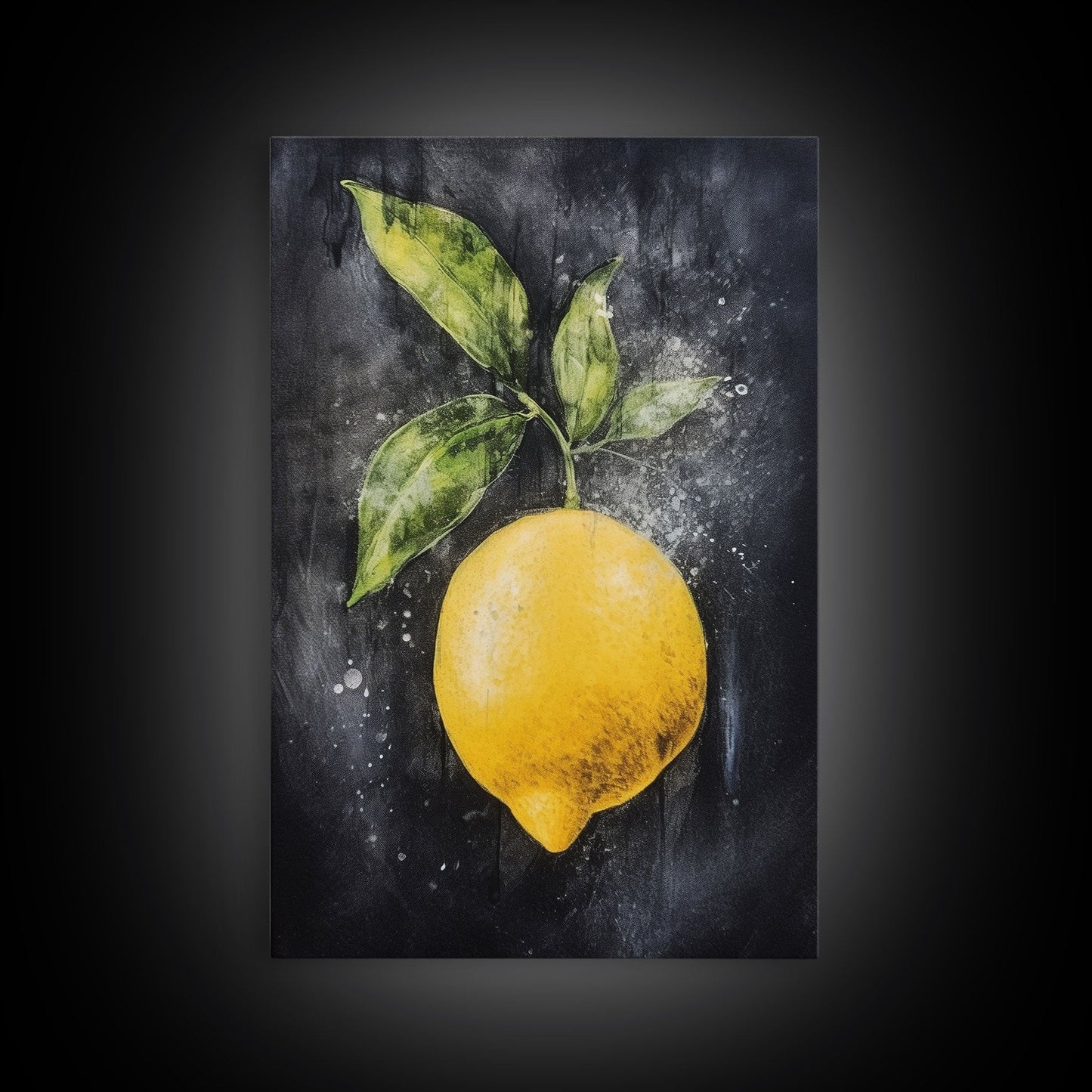 LEMON Art Canvas Print - Unframed Oil Print - Print Still Life Original - Small Still Life Painting Print-  Lemon Art Print - Fruit Art