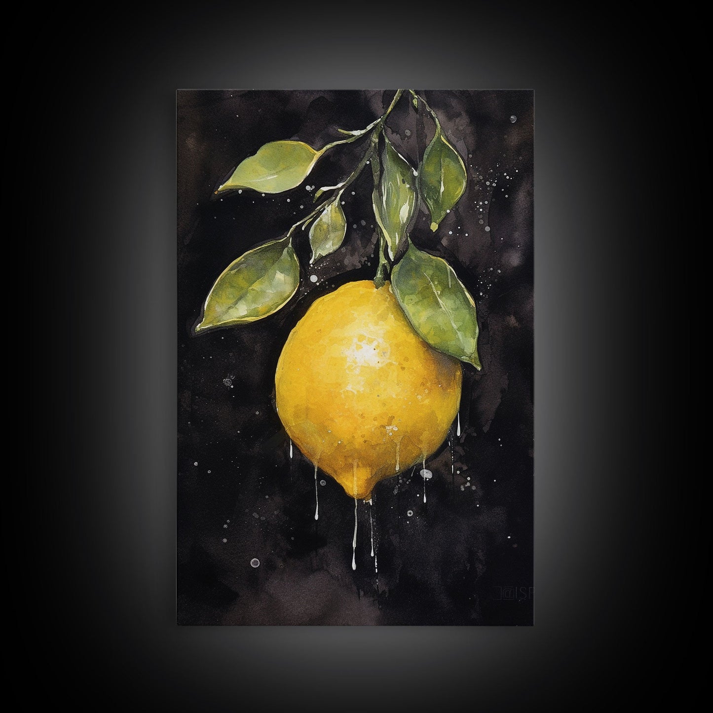 Food Art, Lemon Wall Decor, Fruit Wall Art, Kitchen Wall Art, Minimalist Wall Art, Wall Decor, Canvas Print, Wall Art, Framed Canvas Art