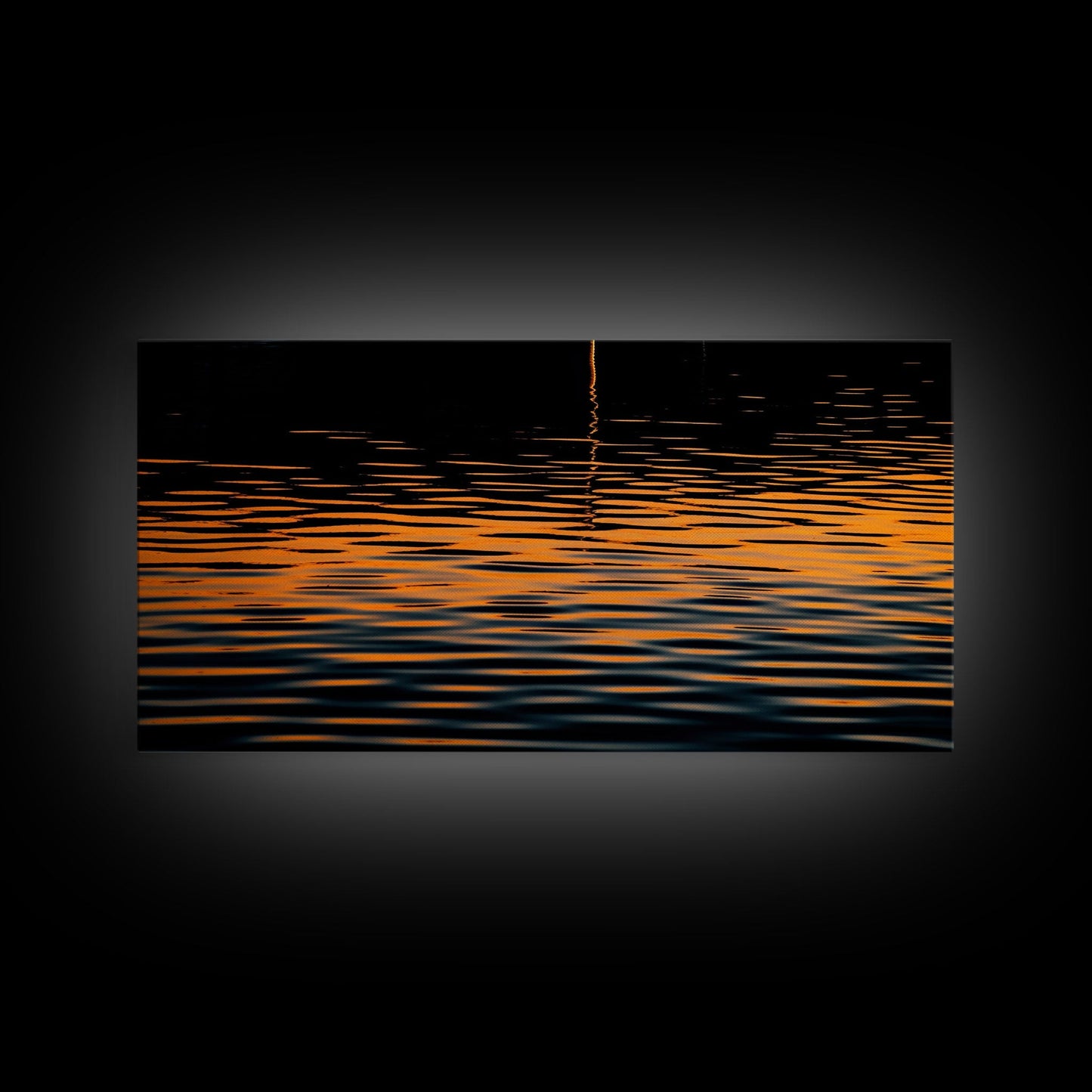 Abstract Wall Art, Ripples Art, Abstract Water Wall Decor, Vibrant Art, Panoramic Wall Decor, Canvas Print, Wall Art, Framed Canvas Art