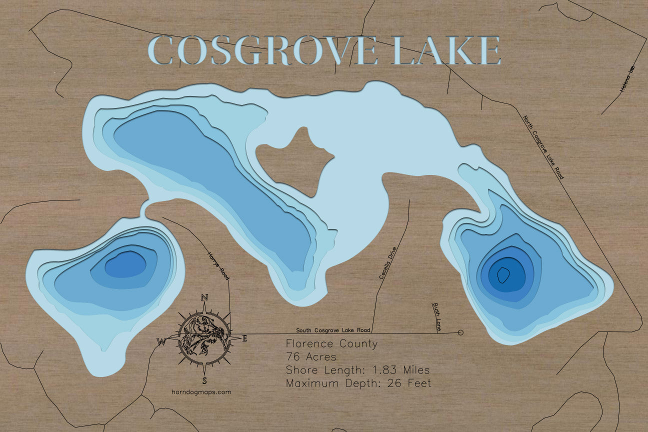 Cosgrove Lake in Florence County, Wisconsin