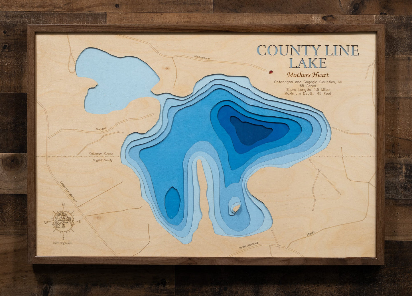 County Line Lake in Ontonagon and Gogebic Counties, Michigan